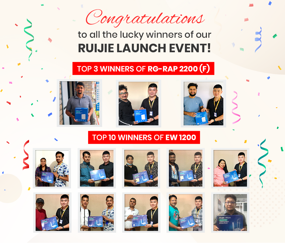 Ruijie Launch Webinar Event Lucky Winner